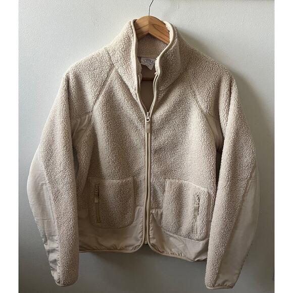 Sage Collective faux shearling city cropped jacket women's size small - Picture 1 of 5